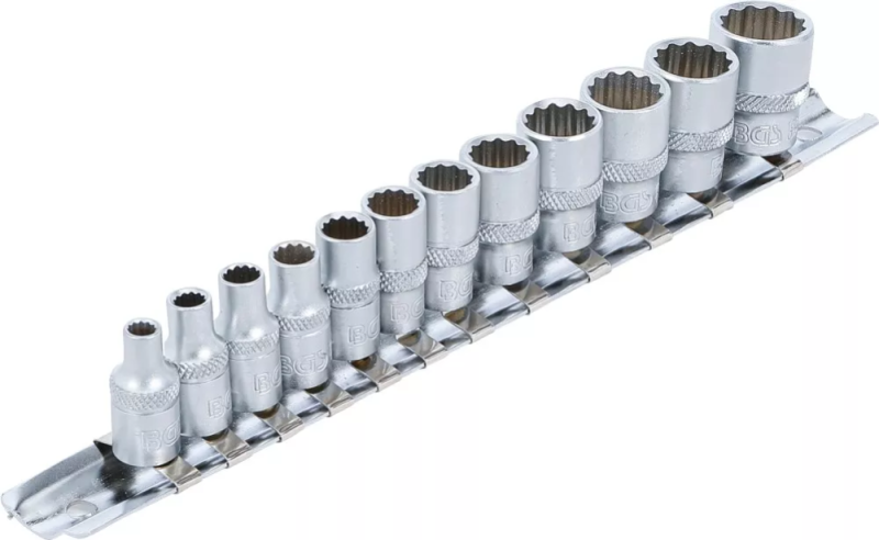 Steckschlüssel Satz Zwölfkant 1/4" Zollgrössen 12-tlg.